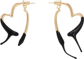 Ottolinger Ottolinger Gold & Black Heart Earrings