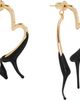 Ottolinger Ottolinger Gold & Black Heart Earrings - 2