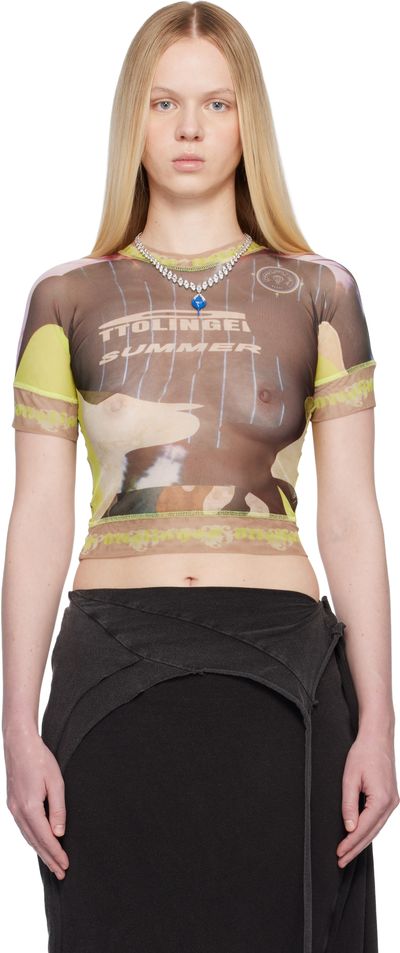 Ottolinger Ottolinger Multicolor Camo Mesh T-shirt