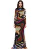 Ottolinger Ottolinger Multicolor Mesh Longsleeve Maxi Dress - 1