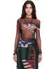 Ottolinger Ottolinger Multicolor Mesh Twisted Longsleeve T-shirt - 1