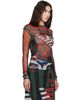 Ottolinger Ottolinger Multicolor Mesh Twisted Longsleeve T-shirt - 2