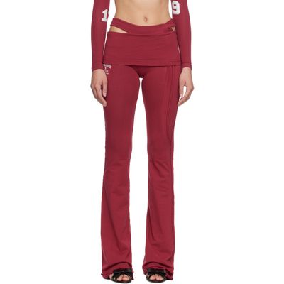 Ottolinger Ottolinger Red Drop-Fold Otto Leggings