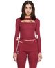 Ottolinger Ottolinger Red Split Racerback Rib Longsleeve T-shirt - 1