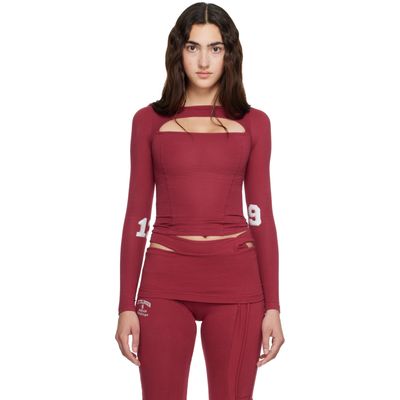 Ottolinger Ottolinger Red Split Racerback Rib Longsleeve T-shirt