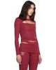 Ottolinger Ottolinger Red Split Racerback Rib Longsleeve T-shirt - 2