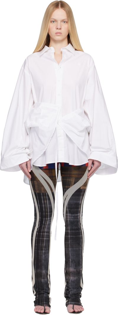 Ottolinger Ottolinger White Liberated Double Shirt Minidress