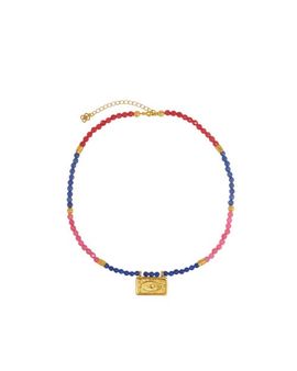 Ottoman Hands Ottoman Hands Arden Evil Eye Gemstone Beaded Necklace