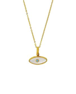 Ottoman Hands Ottoman Hands Aretha Mother Of Pearl Eye Pendant Necklace