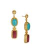 Ottoman Hands Ottoman Hands Duel Stone Drop Earrings - 1