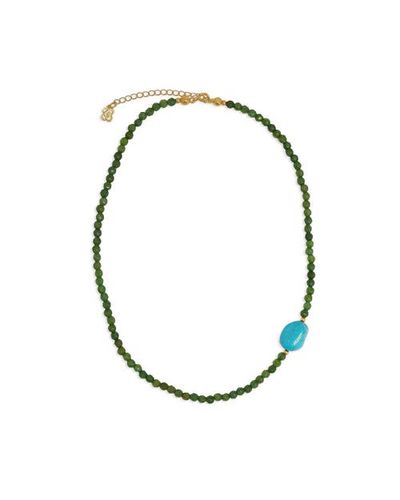Ottoman Hands Ottoman Hands Felice Jade and Turquoise Beaded Necklace