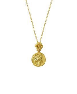 Ottoman Hands Ottoman Hands Goddess Demeter Coin Pendant Necklace