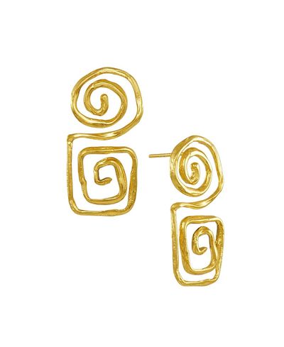 Ottoman Hands Ottoman Hands Megara Geometric Spiral Stud Earrings