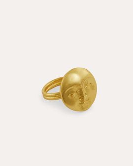 Ottoman Hands Ottoman Hands Moon Face Gold Ring 
