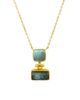 Ottoman Hands Ottoman Hands Nerissa Labradorite and Aqua Chalcedony Pendant Necklace - 1