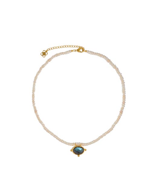 Ottoman Hands Ottoman Hands Sorel Pearl and Labradorite Beaded Necklace