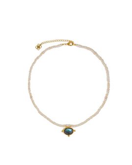 Ottoman Hands Ottoman Hands Sorel Pearl and Labradorite Beaded Necklace