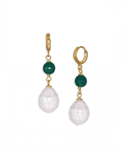 Ottoman Hands Ottoman Hands Women's Dawn Pearl Huggie Earrings