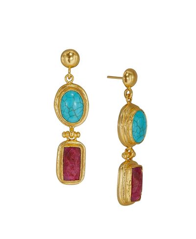 Ottoman Hands Ottoman Hands Women's Duel Stone Drop Earrings