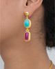 Ottoman Hands Ottoman Hands Women's Duel Stone Drop Earrings - 2