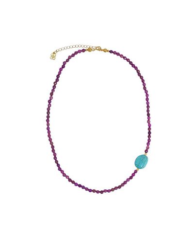 Ottoman Hands Ottoman Hands Women's Felice Jade and Turquoise Beaded Necklace