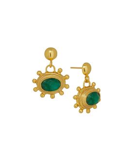 Ottoman Hands Ottoman Hands Women's Zand Emerald Drop Earrings