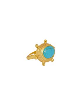 Ottoman Hands Ottoman Hands Women's Zand Turquoise Cocktail Ring