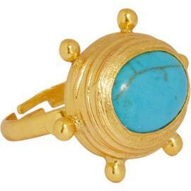 Ottoman Hands Ottoman Hands Zand Turquoise Cocktail Ring