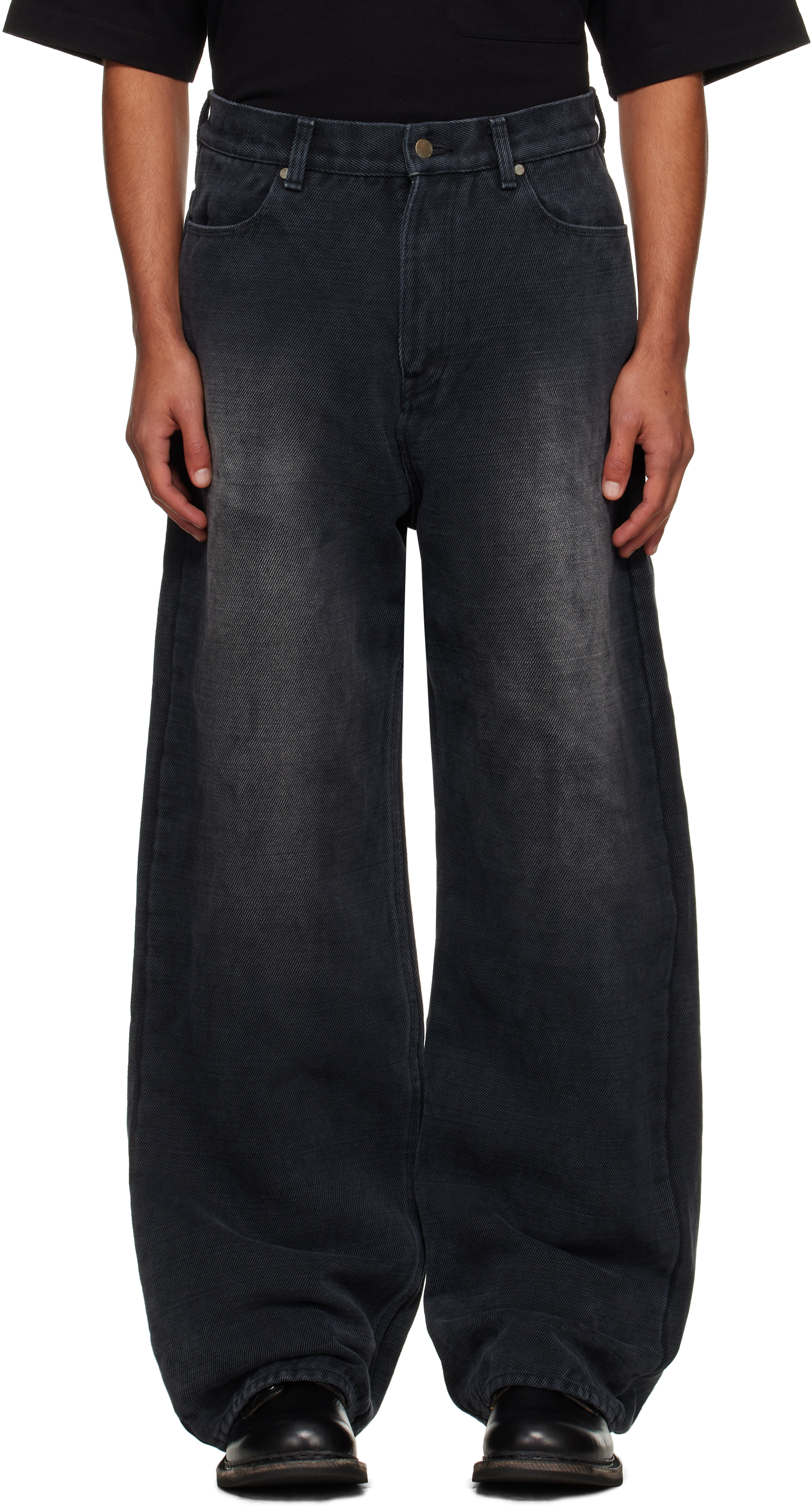 OUAT - Gray Selvedge Baggie Jeans