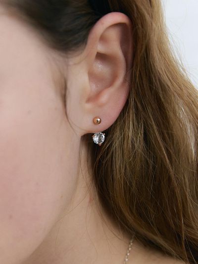 OudStudio Crystal Two-way Austrian Gold Earring