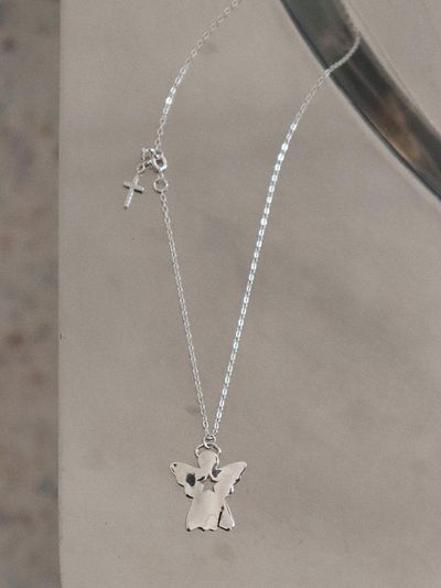 OudStudio Detachable Cross Angel 925 Silver Necklace