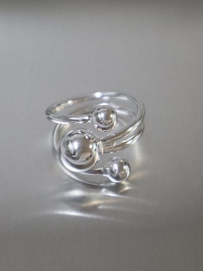 OudStudio Layered Adjustable Ball Ring