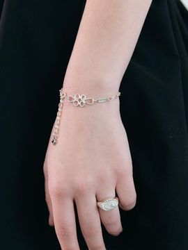 OudStudio Silver Adjustable Knot Link Bracelet