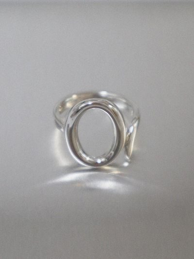 OudStudio Sterling Silver Oval Open Ring