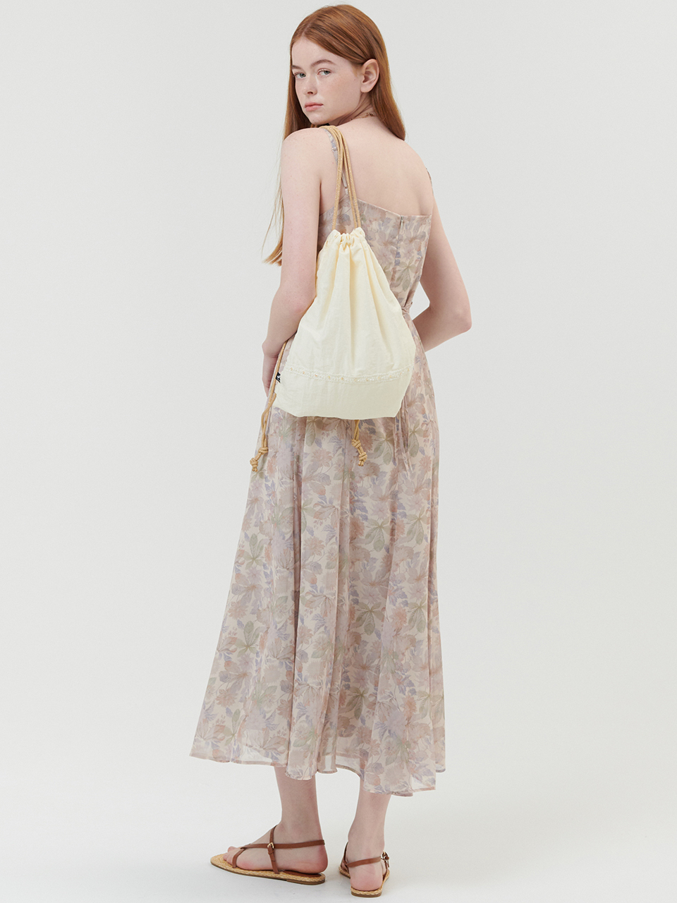 ouel Drawstring Bag _ Cream