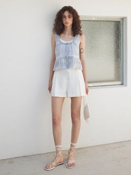 ouel FRONT PLEATS SHORTS