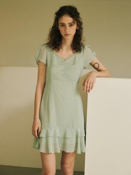 ouel Front Shirring Mini Dress