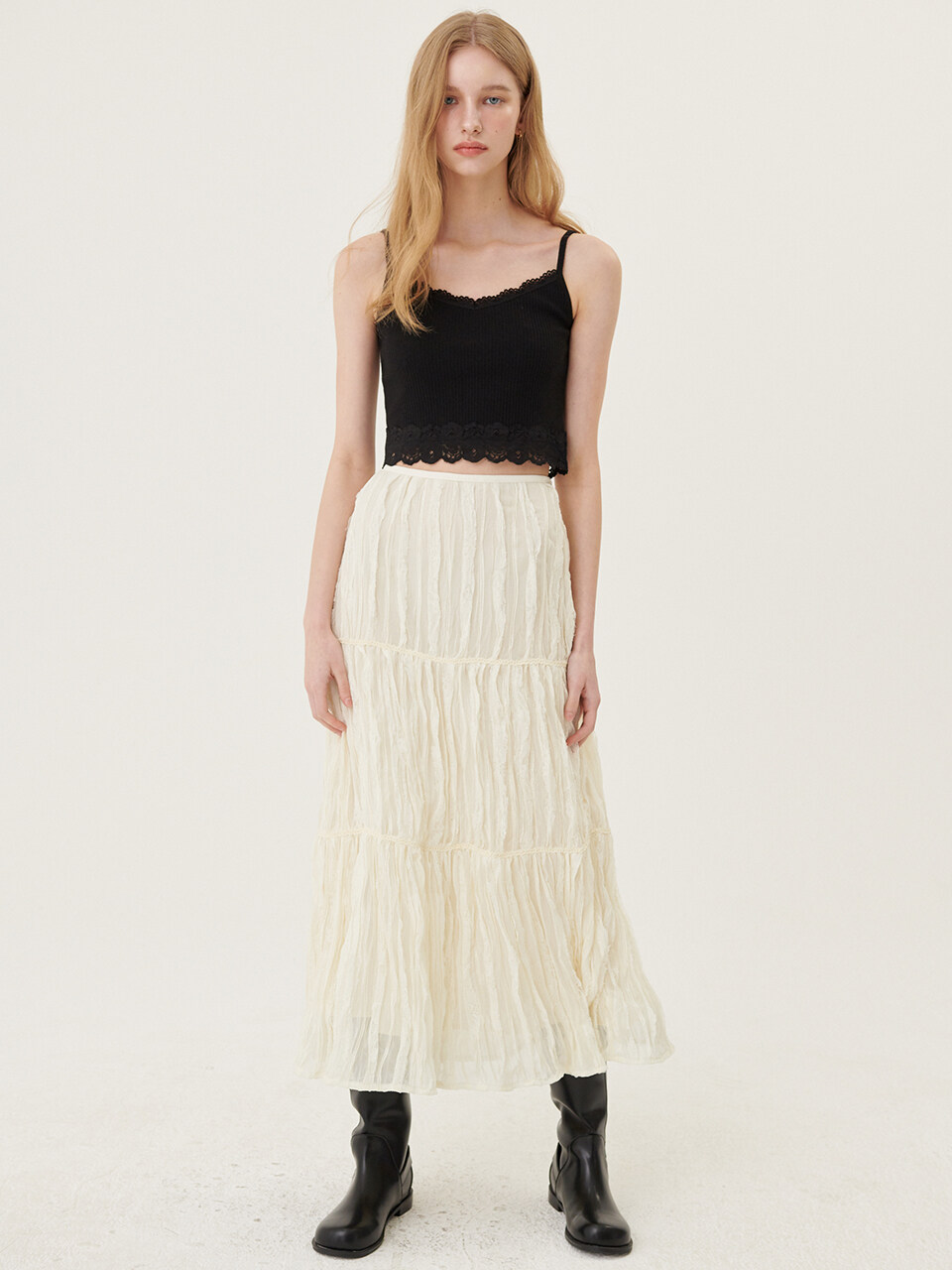 ouel Lace Tiered Skirt