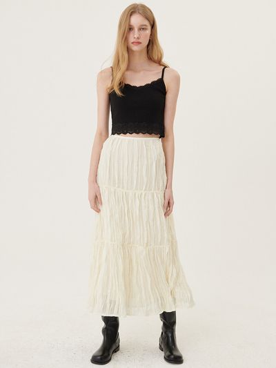 ouel Lace Tiered Skirt