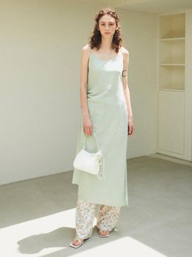 ouel Oblique Line Chiffon Slip Dress