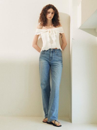 ouel Semi Wide Jeans_Light Blue