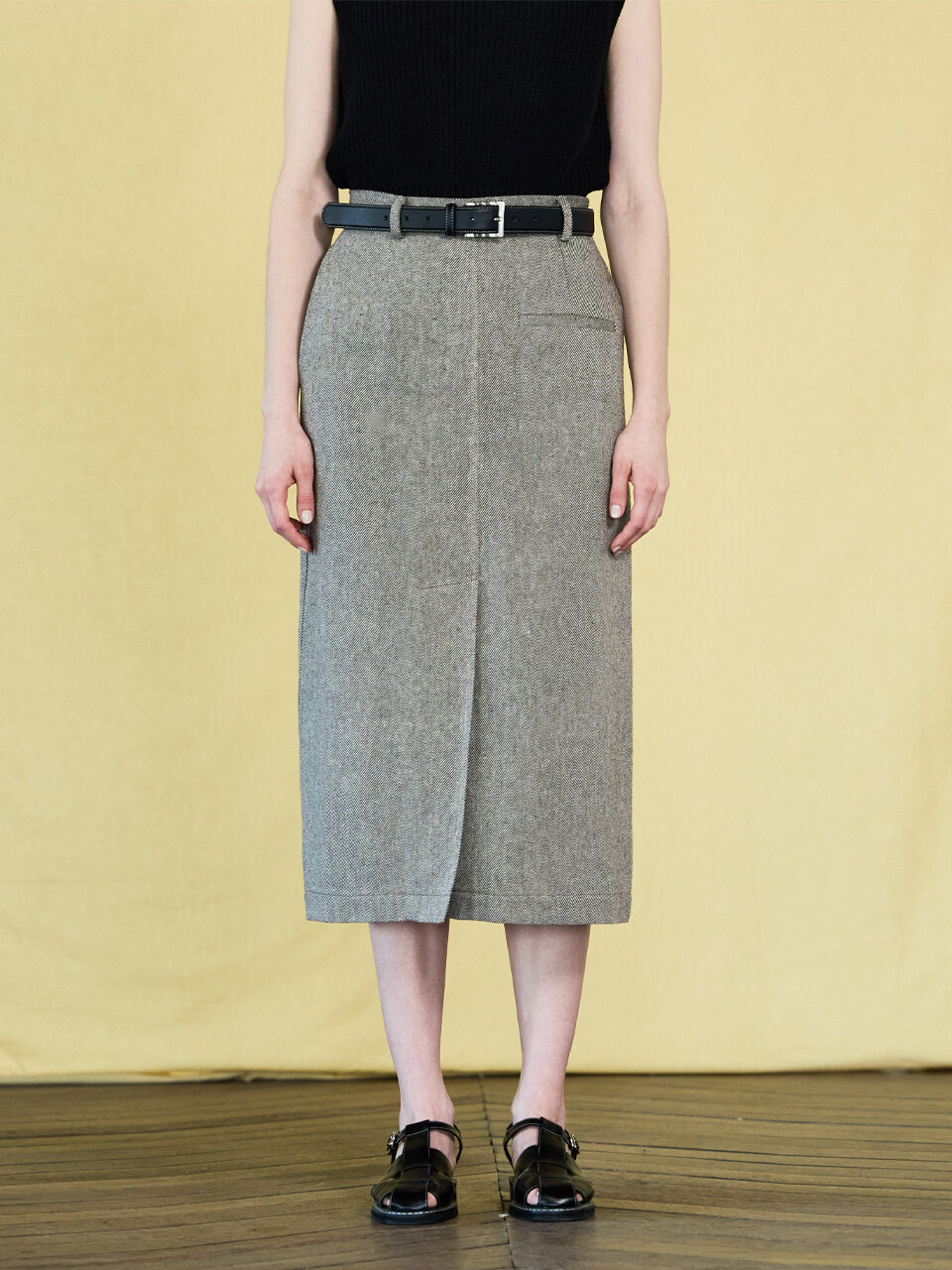 Oui mais non Naomi Linen Denim Skirt_2 Colors
