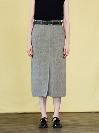 Oui mais non Naomi Linen Denim Skirt_2 Colors