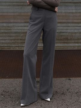 ouie Classic Straight Fit Slacks Charcoal OU1481