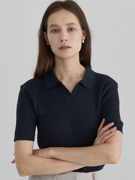 ouie cotton collar knit 2colors