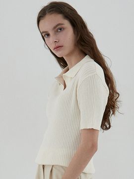 ouie cotton collar knit (cm)