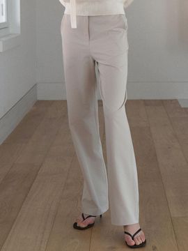 ouie Daily Semi-Wide Trousers [Light Beige] (OU1636)