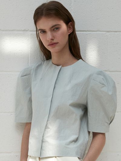 ouie Linen Hidden Puff Blouse (4 Colors)