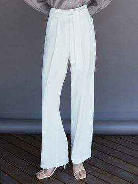ouie Loose Long Slacks_Off White