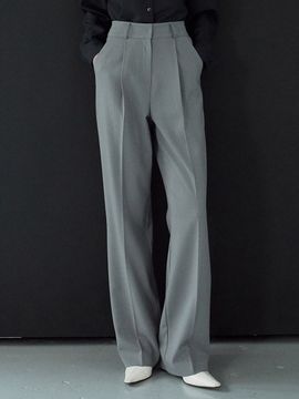 ouie (OU774) Maxi Wide Slacks_Gray